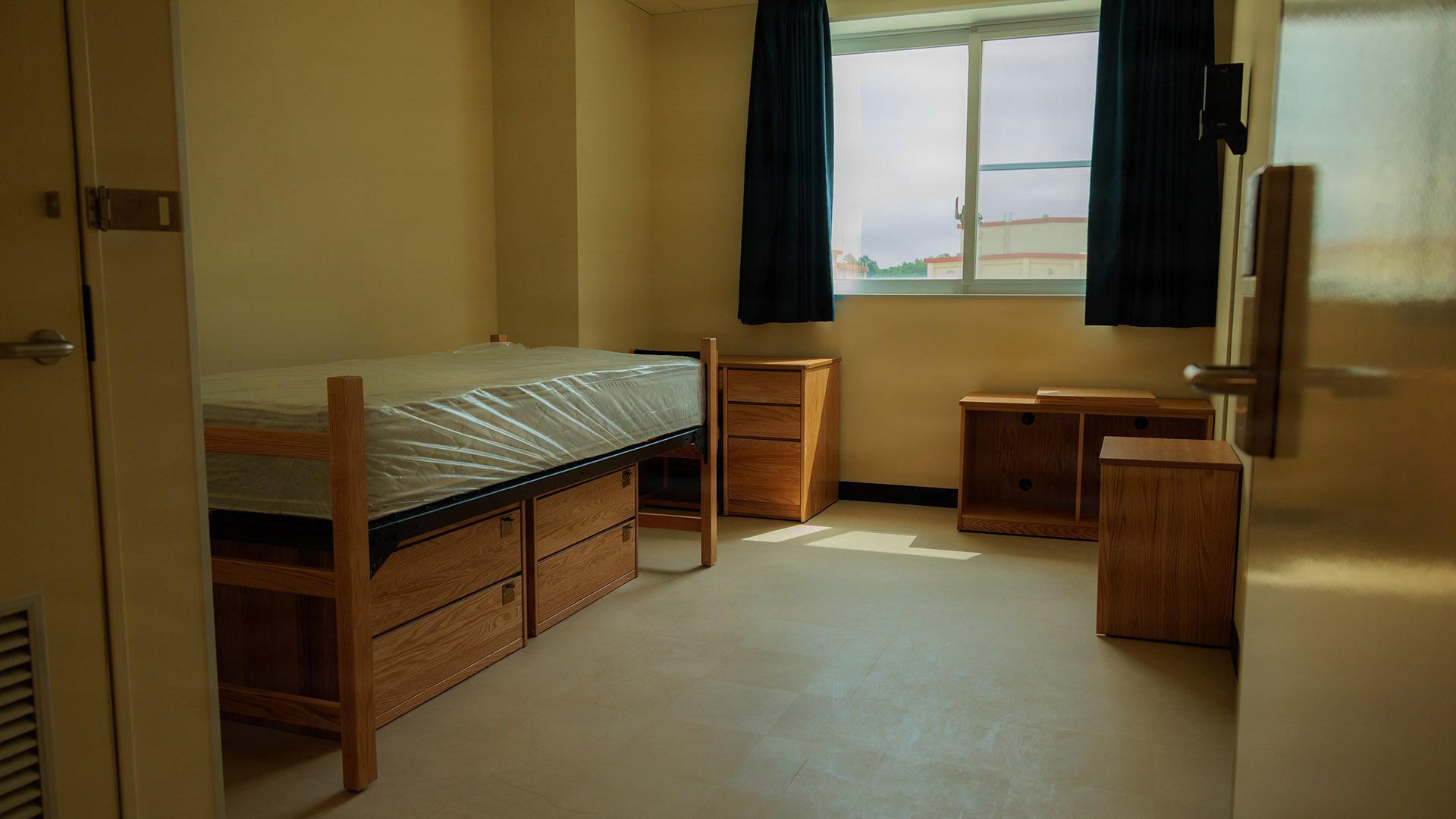 The Marine Corps has no plans to offer enlisted barracks with private rooms, such as this one in Okinawa Japan, to Marines assigned to bases in the United States.