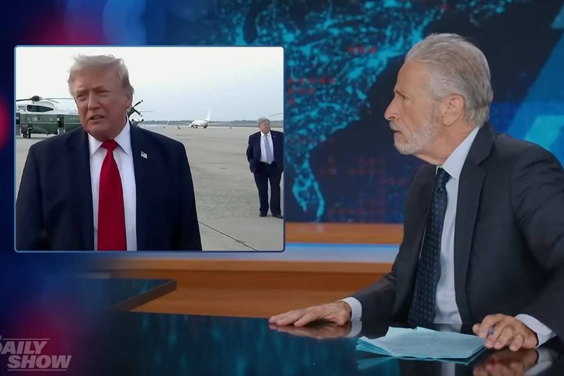 Jon went on to slam Trump for photobombing Spain's victory photo