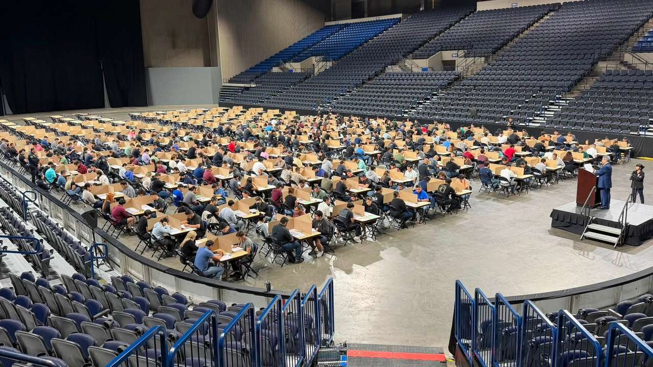 365 applicants take LPD’s written entrance exam at Sames Auto Arena
