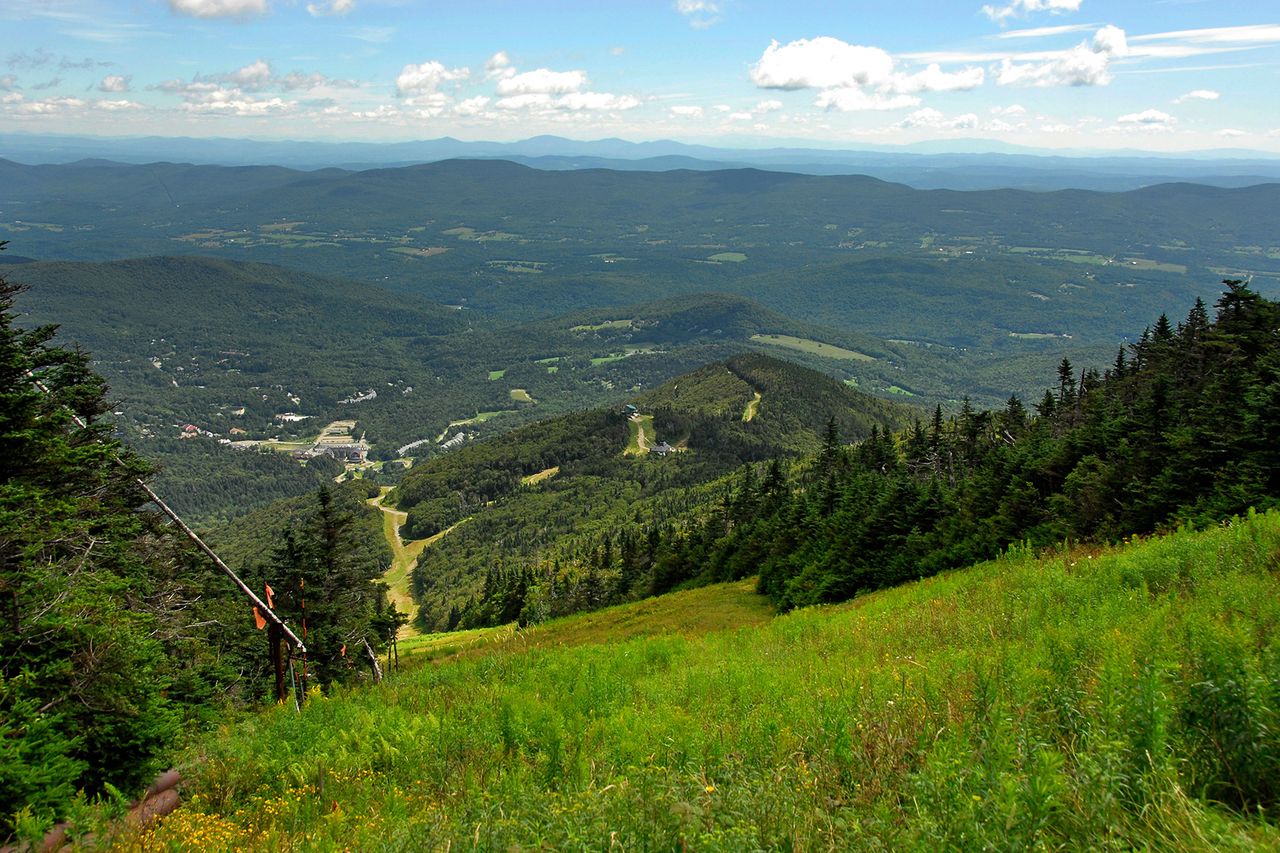 View from Lincoln Peak in Mad River Valley, Vermont