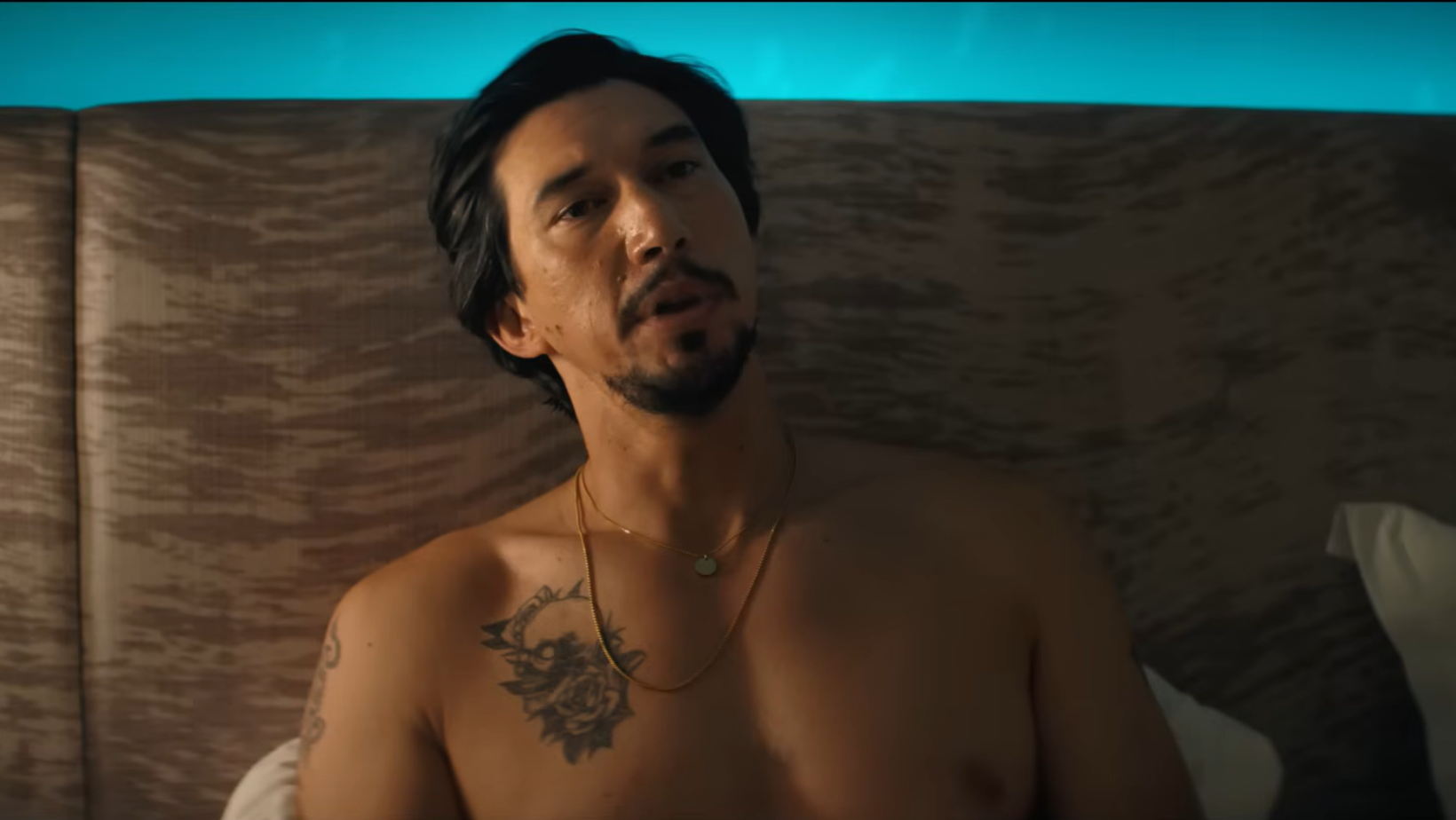 Adam Driver in a still from ‘Misty Green’ (Image Source: YouTube | A24)