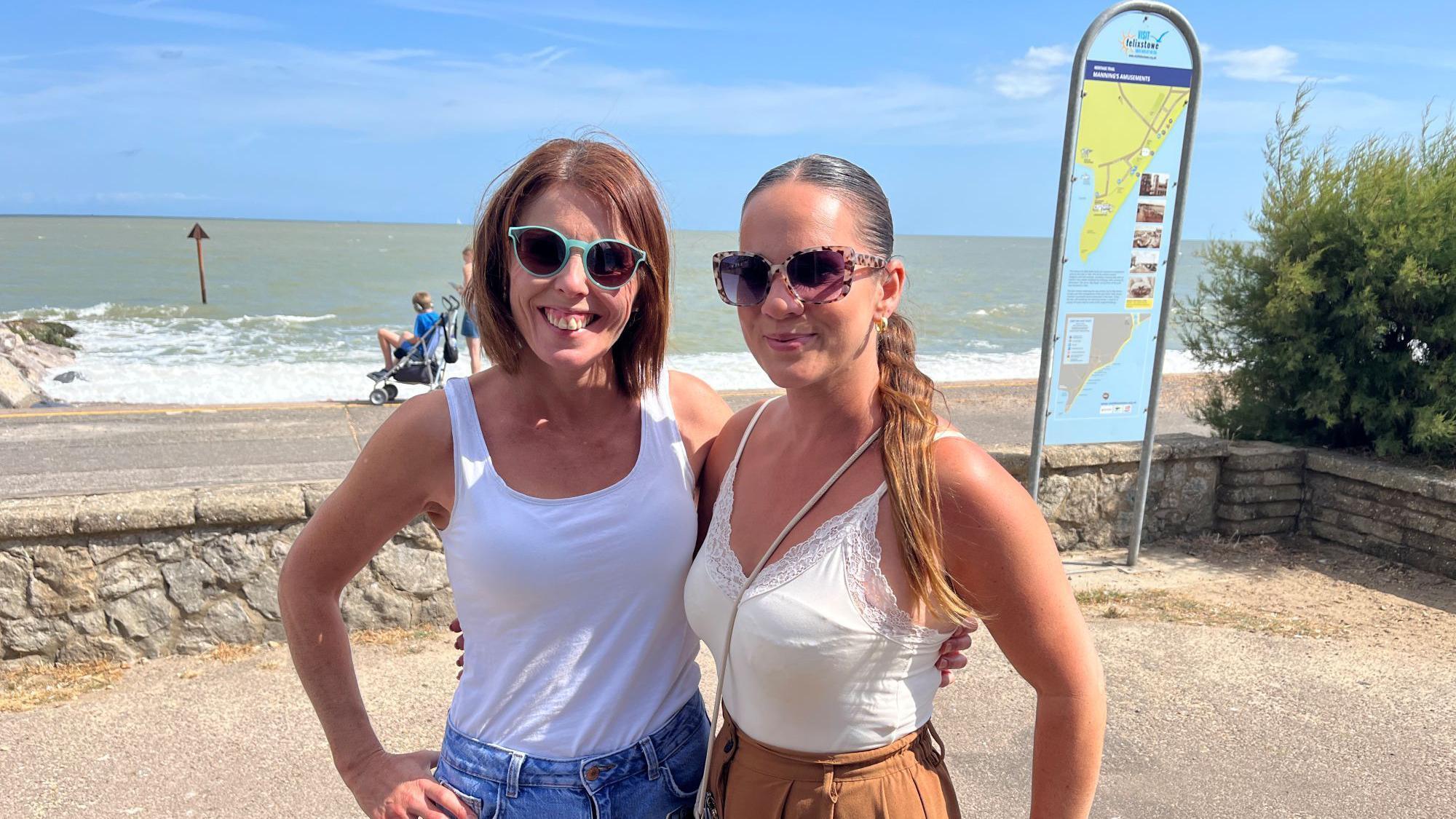 Tracey Verguld and Natalie Cook worry that the seagulls may not have enough to eat