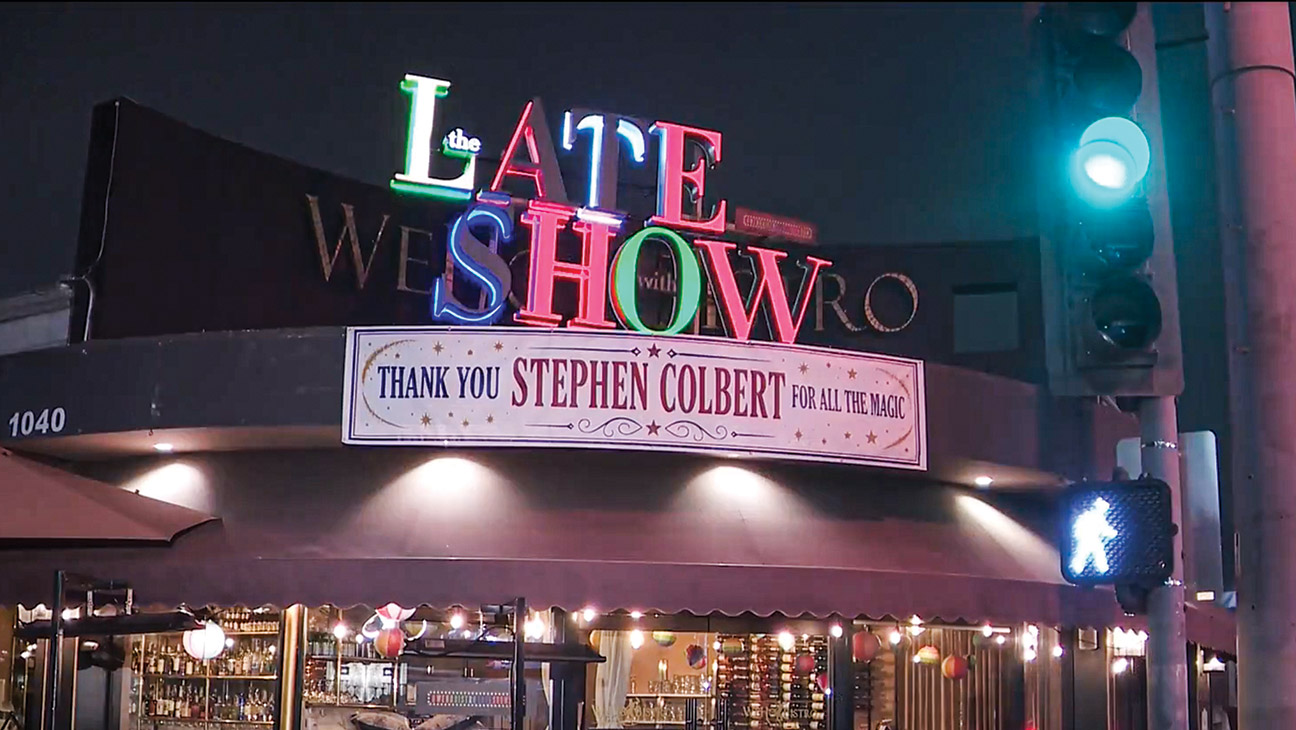 The Late Show sign auctioned off, ends up in West Hollywood