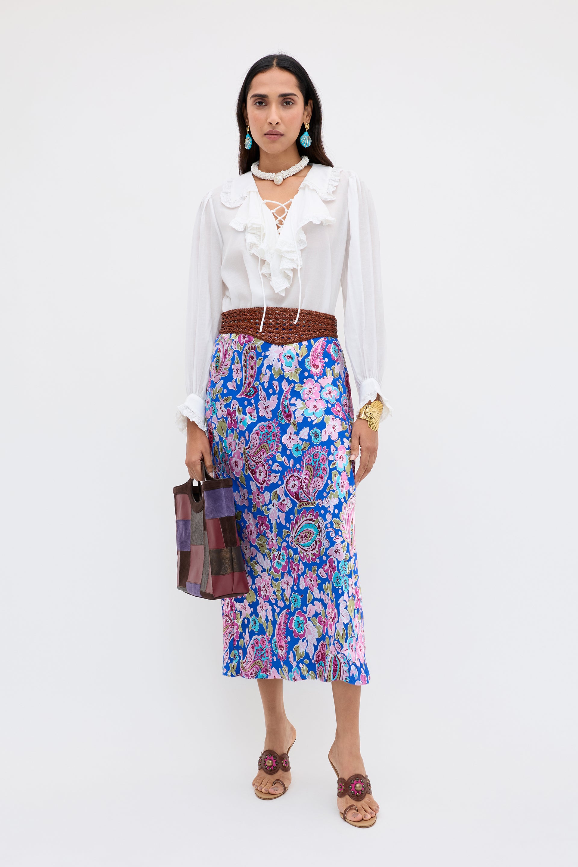 Ardith in Cara Floral Devore Blue