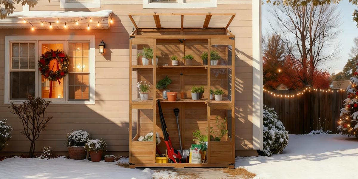 Amazon's selling a walk-in greenhouse that exudes English cottage charm