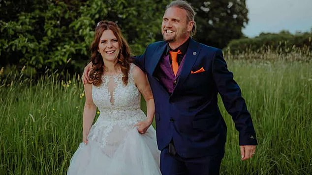 The couple, pictured on their wedding day, had four children