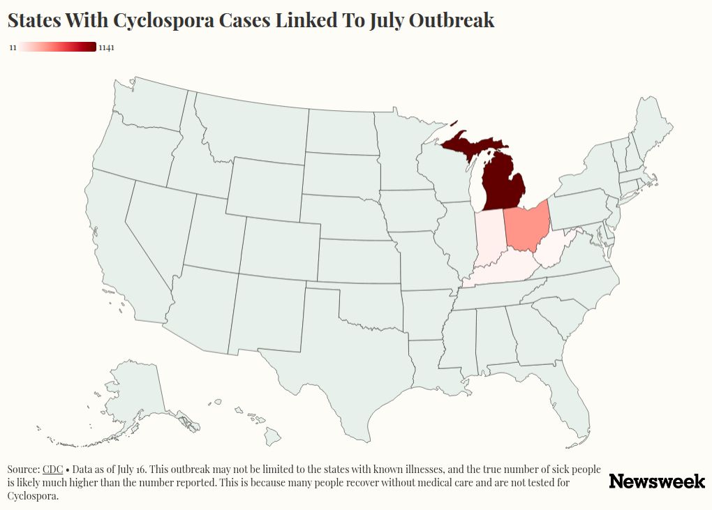 RFK Jr. Says Cyclospora Under Control, What the Data Shows