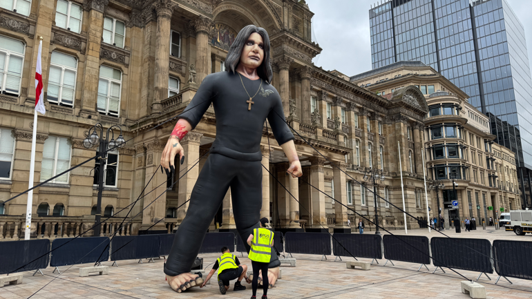 An inflatable Ozzy Osbourne was part of the celebrations