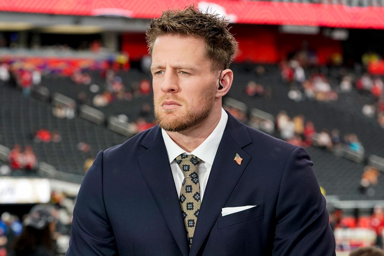 JJ Watt on Sunday, February 11, 2024, at Allegiant Stadium in Las Vegas, Nevada for Super Bowl LVIII.