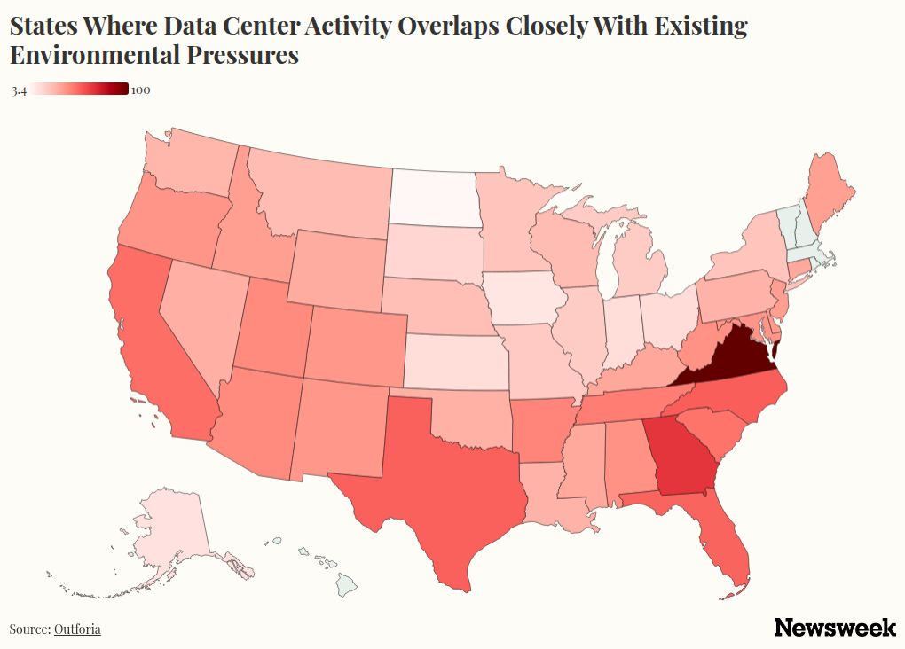 Map Ranks Where Data Centers Could Impact Endangered Species