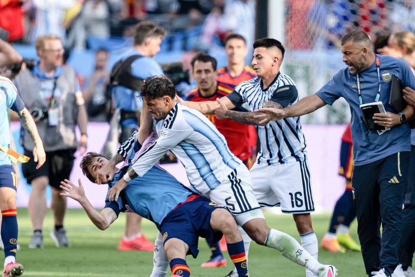Leandro Paredes clashed with Eric Garcia and Gavi after the World Cup final