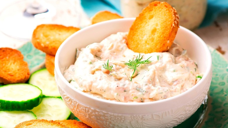 Smoked salmon is the star of this delicious 3-ingredient dip