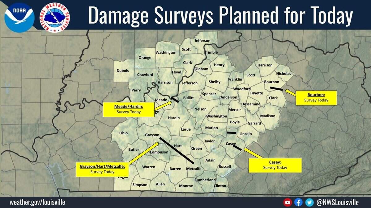 Did KY get any tornadoes during severe storms? Officials will survey damage in 7 counties