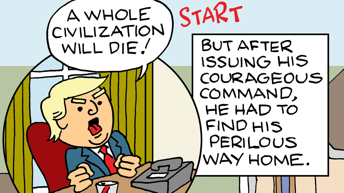 Tom the Dancing Bug: Follow Little Donald Trump's odyssey