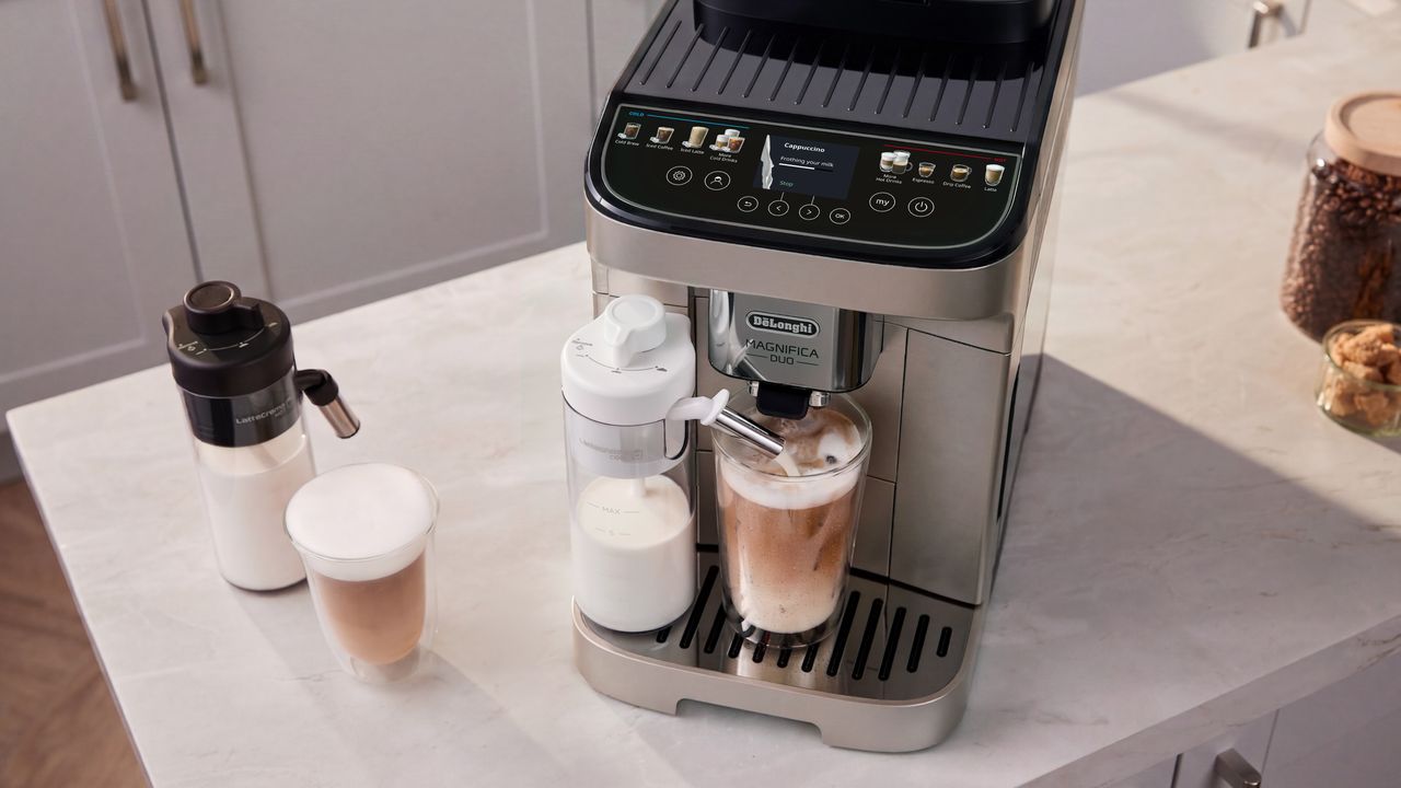 The new De'Longhi Magnifica Duo brews hot and cold espresso at the tap of a button