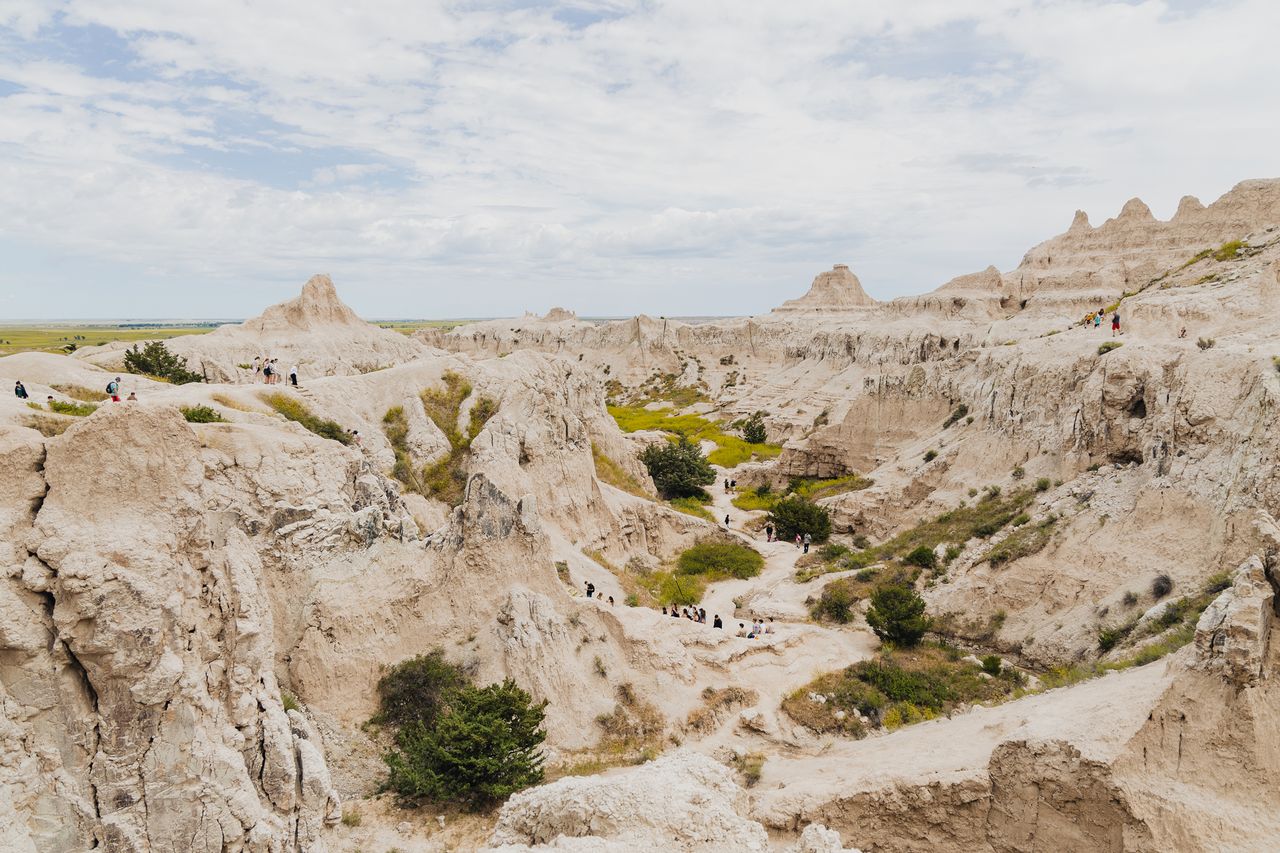 Rocky formations in Badlands