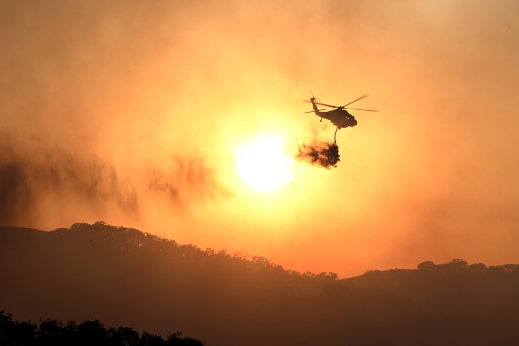 Horror as firefighter rushed to hospital in freak accident while battling fast-moving Little Fire