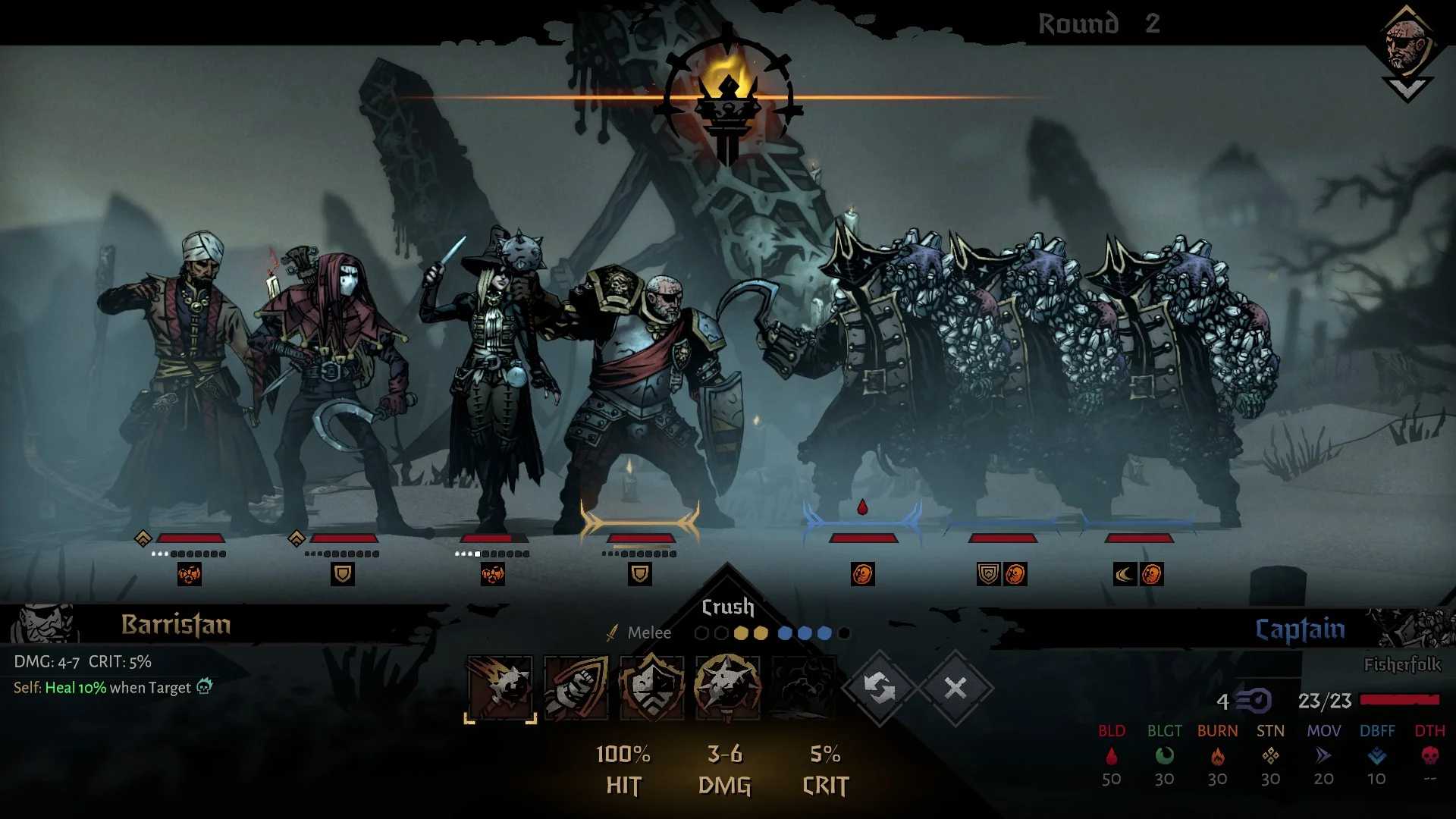 Darkest Dungeon II battle gameplay
