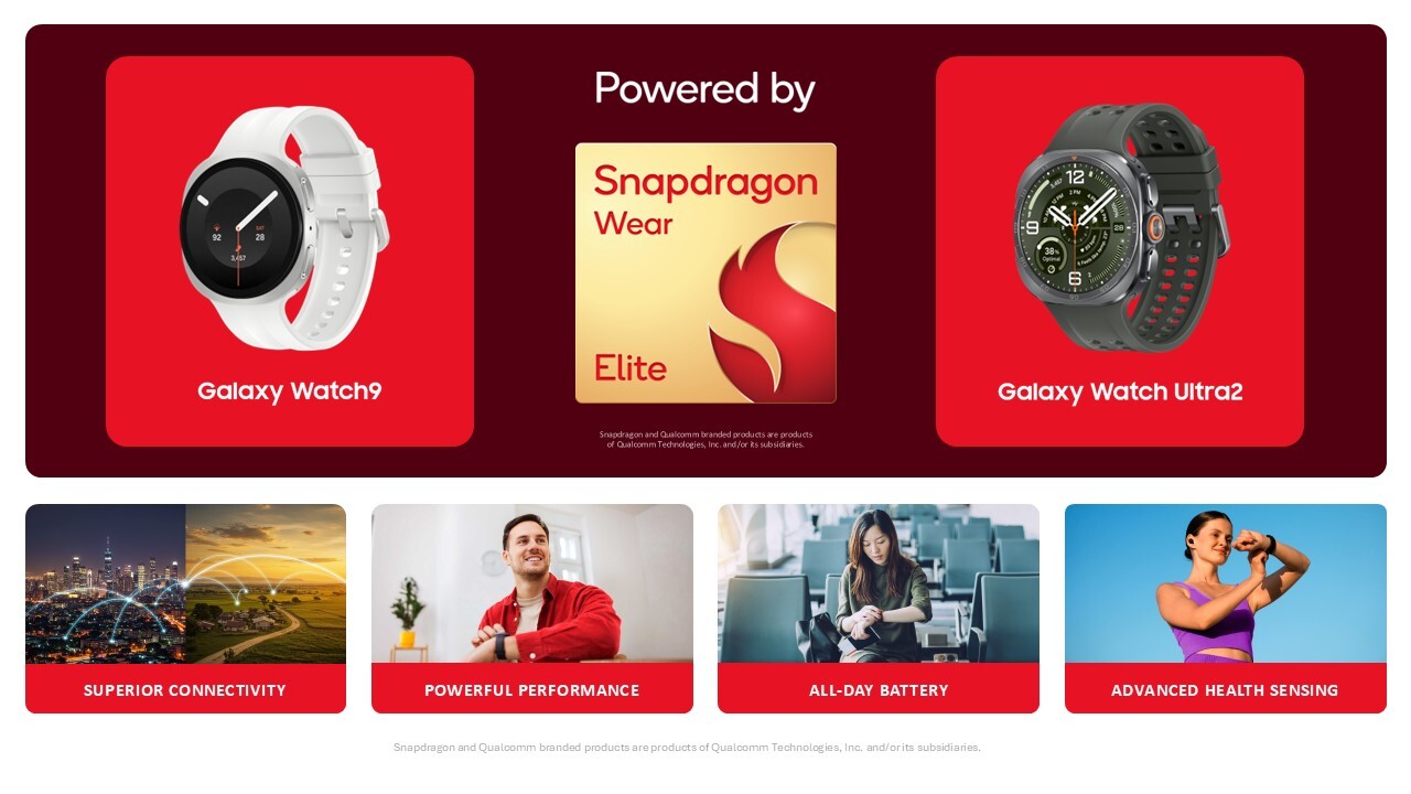 Galaxy wearables powered by Snapdragon Wear Elite