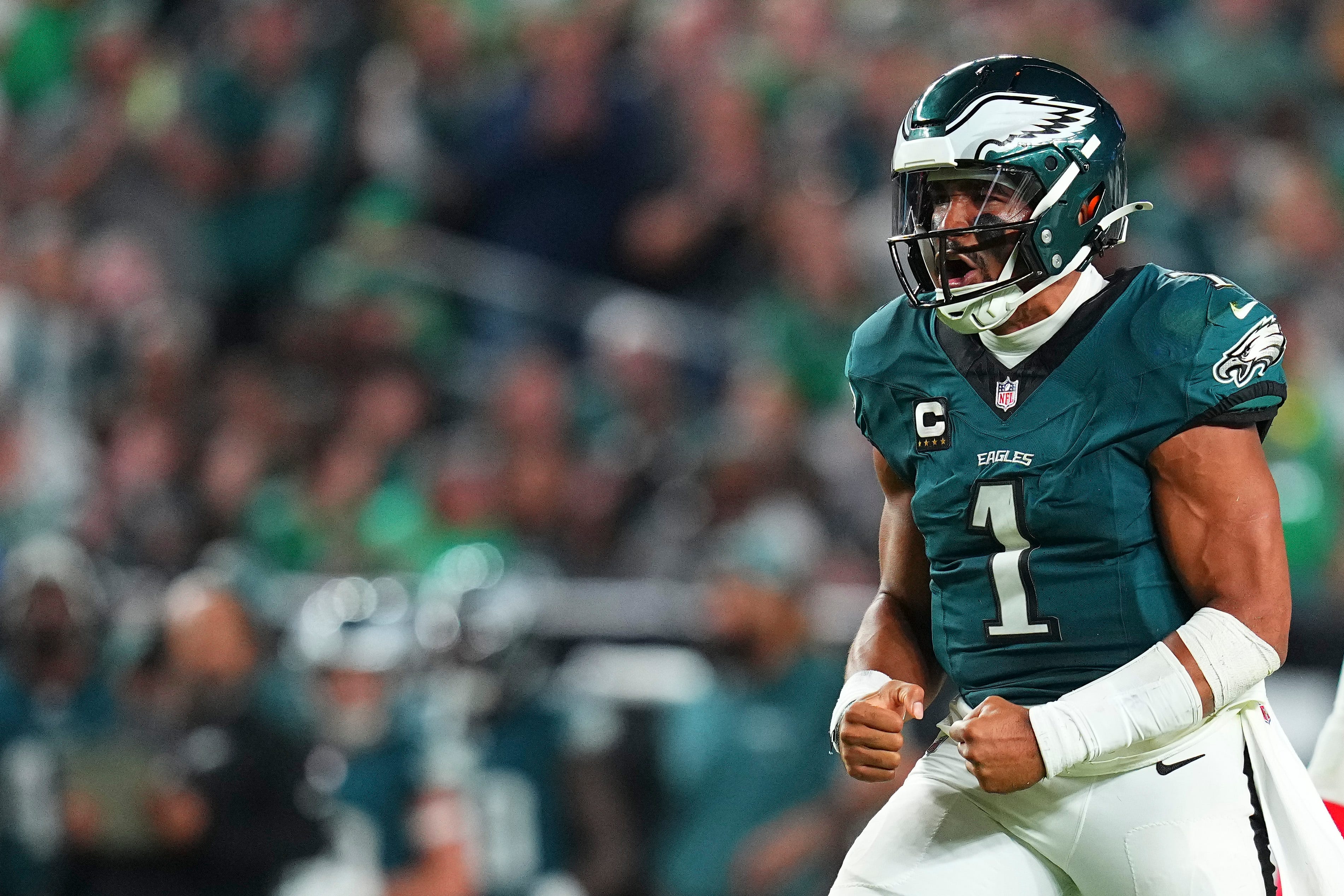 Jalen Hurts, Philadelphia Eagles (Photo by Mitchell Leff/Getty Images)