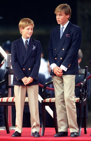 Prince William & Prince Harry Attend The Vj Day 50Th Anniversary Celebrations In London