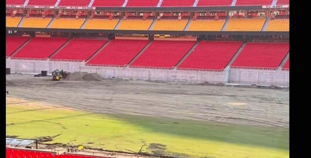 Take a look at the work being done at Arrowhead Stadium following the World Cup