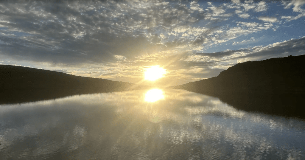 Sunrise on Lake Waiau on the Big Island of Hawaii.
