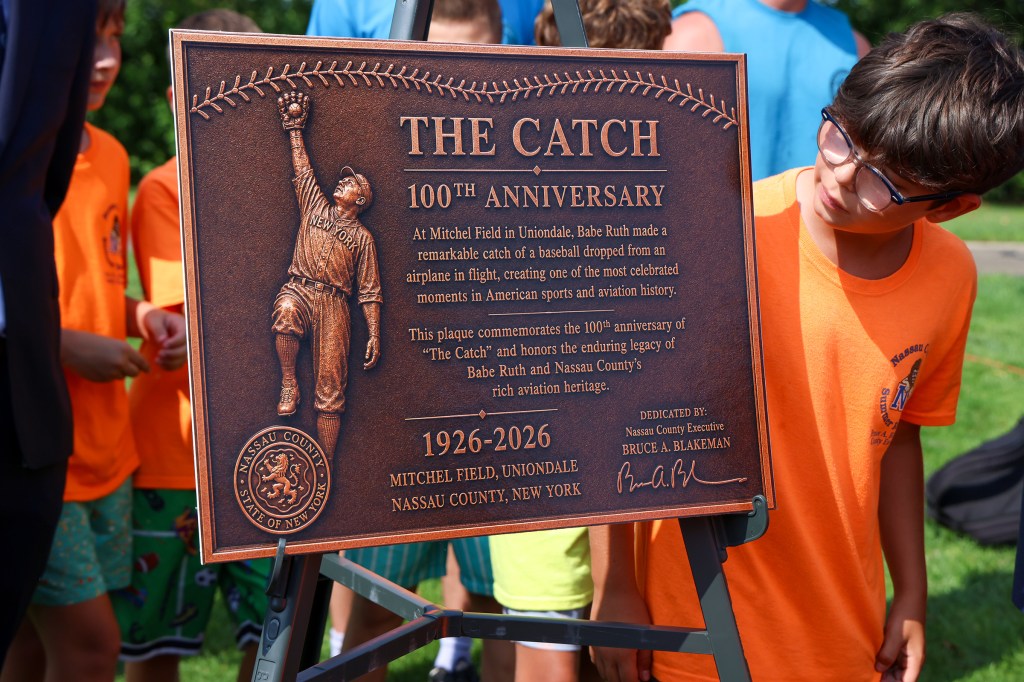 Bruce Blakeman celebrates 100-year anniversary of Babe Ruth’s catch of ball dropped from airplane