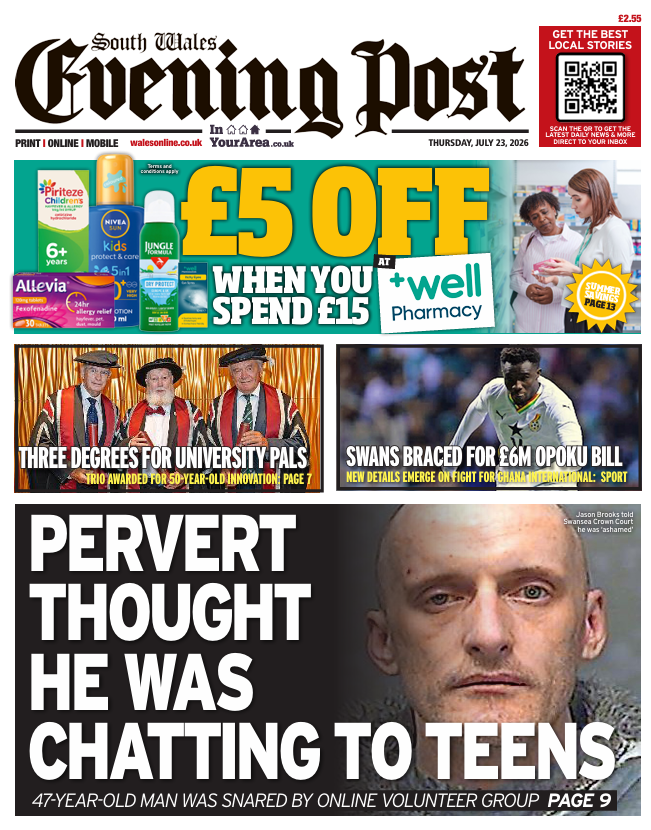Wales' papers: Fraudster takes £11k from pensioner and angry scenes outside court