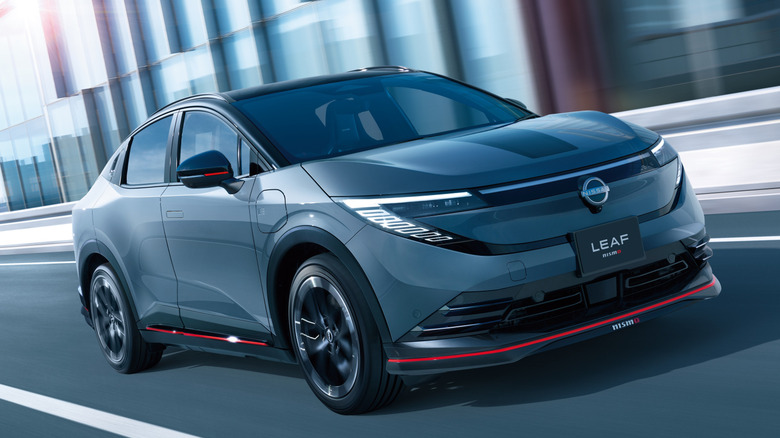 Japanese-only Nissan Leaf Nismo front 3/4