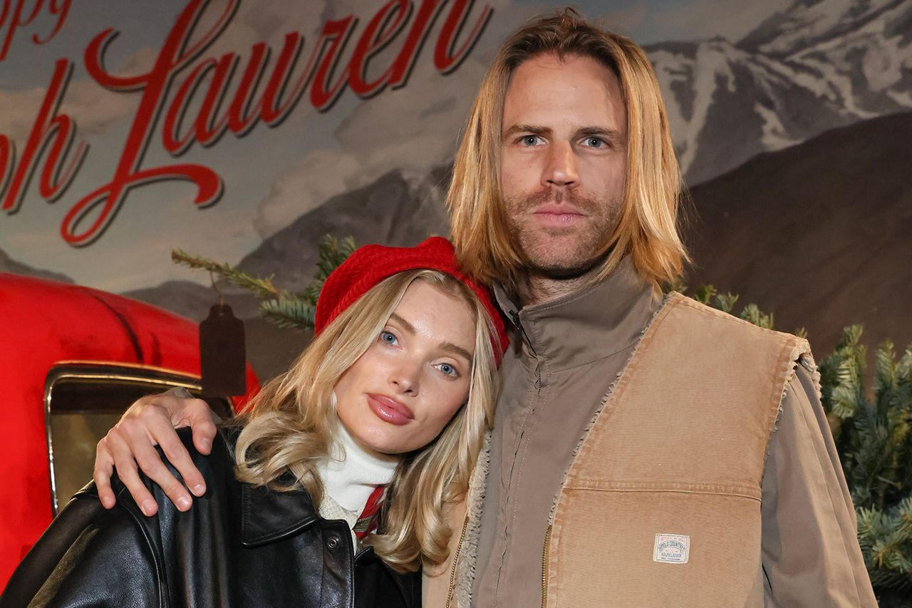 Elsa Hosk and Tom Daly attend the media preview for The Ralph Lauren Holiday Experience on December 05, 2025 in West Hollywood, California.