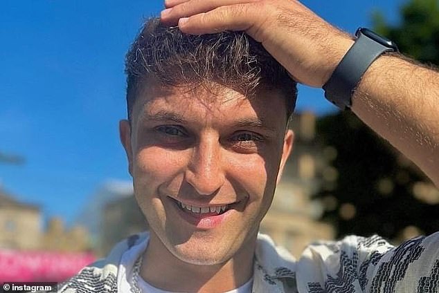 Lewis Potter (pictured) is detained in Taiwan after an 'item' was found in his suitcase