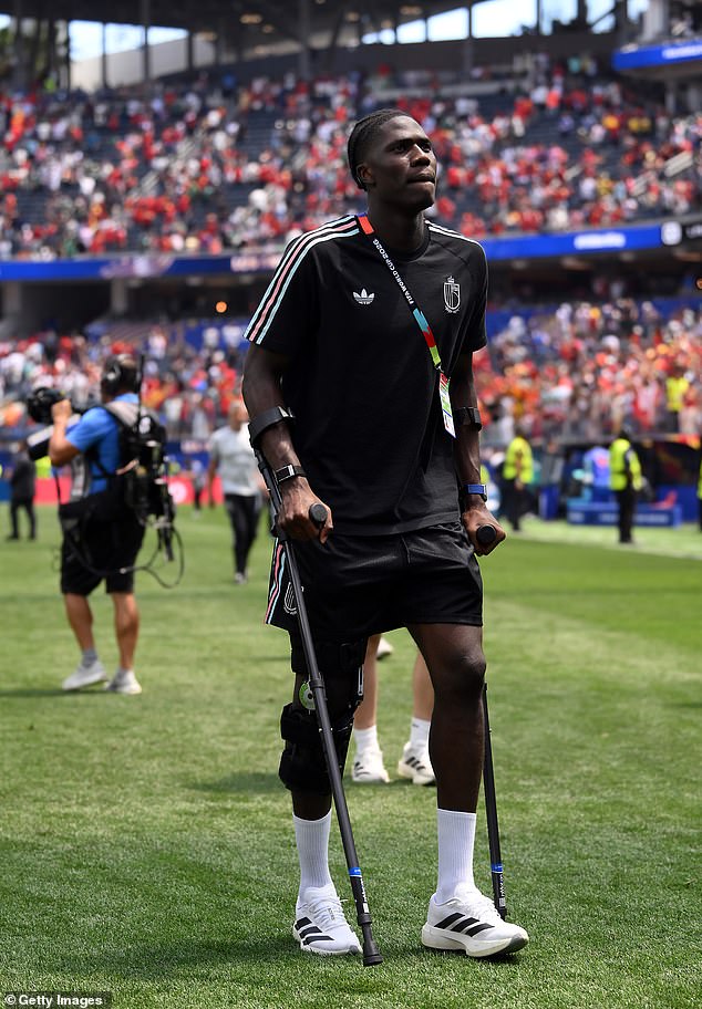 Amadou Onana ruptured his ACL representing Belgium