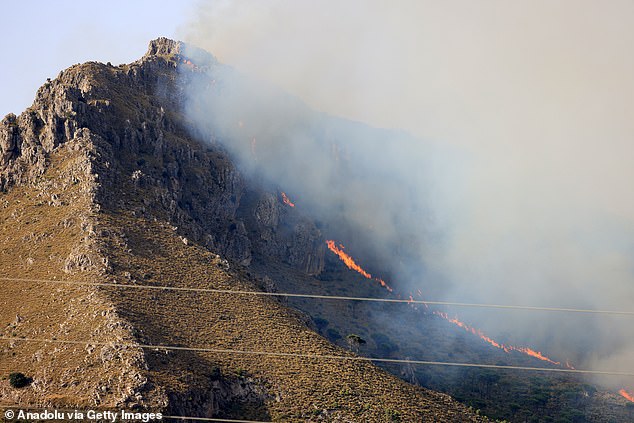Wildfires continue to burn in several parts of Sicily as firefighting efforts remain underway