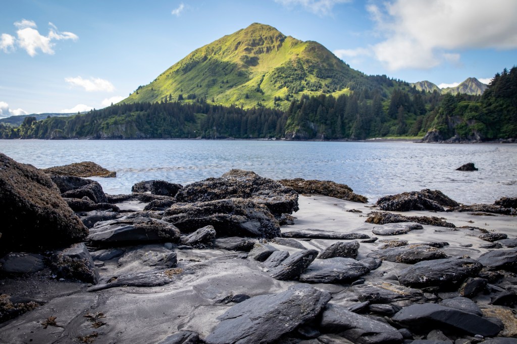 A landscape view of Kodiak Island in Alaska.