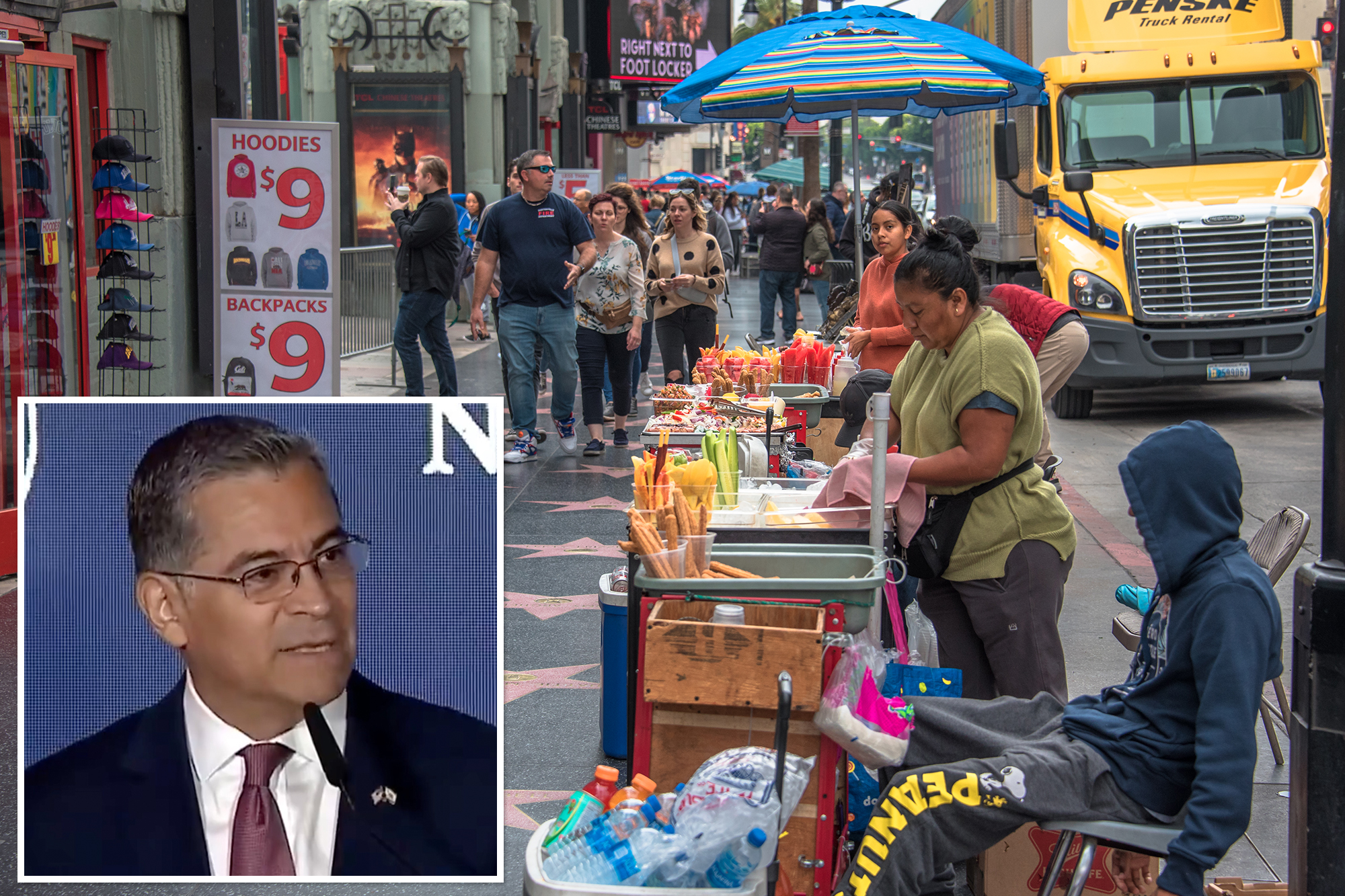 Fury as Xavier Becerra praises street vendors over brick and mortar restaurants in tone deaf clip