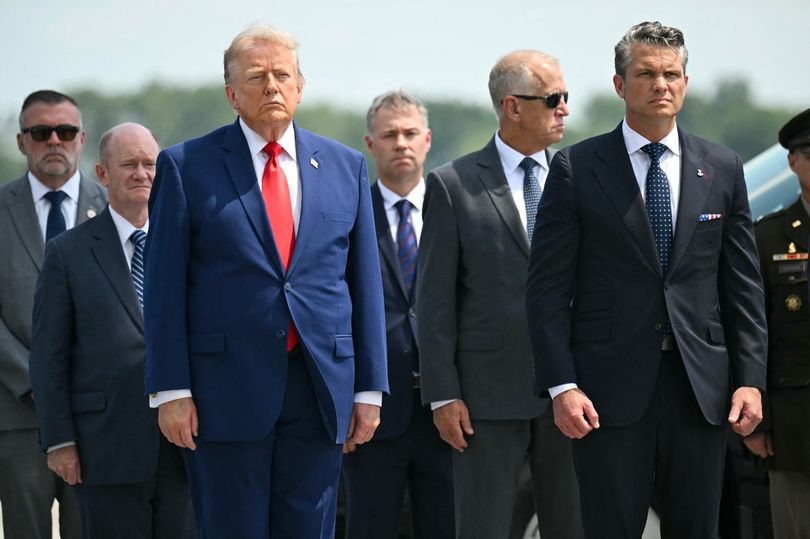 US President Donald Trump and Secretary of Defense Pete Hegseth attended a dignified transfer solemn event for US service members killed during operations in the Middle East