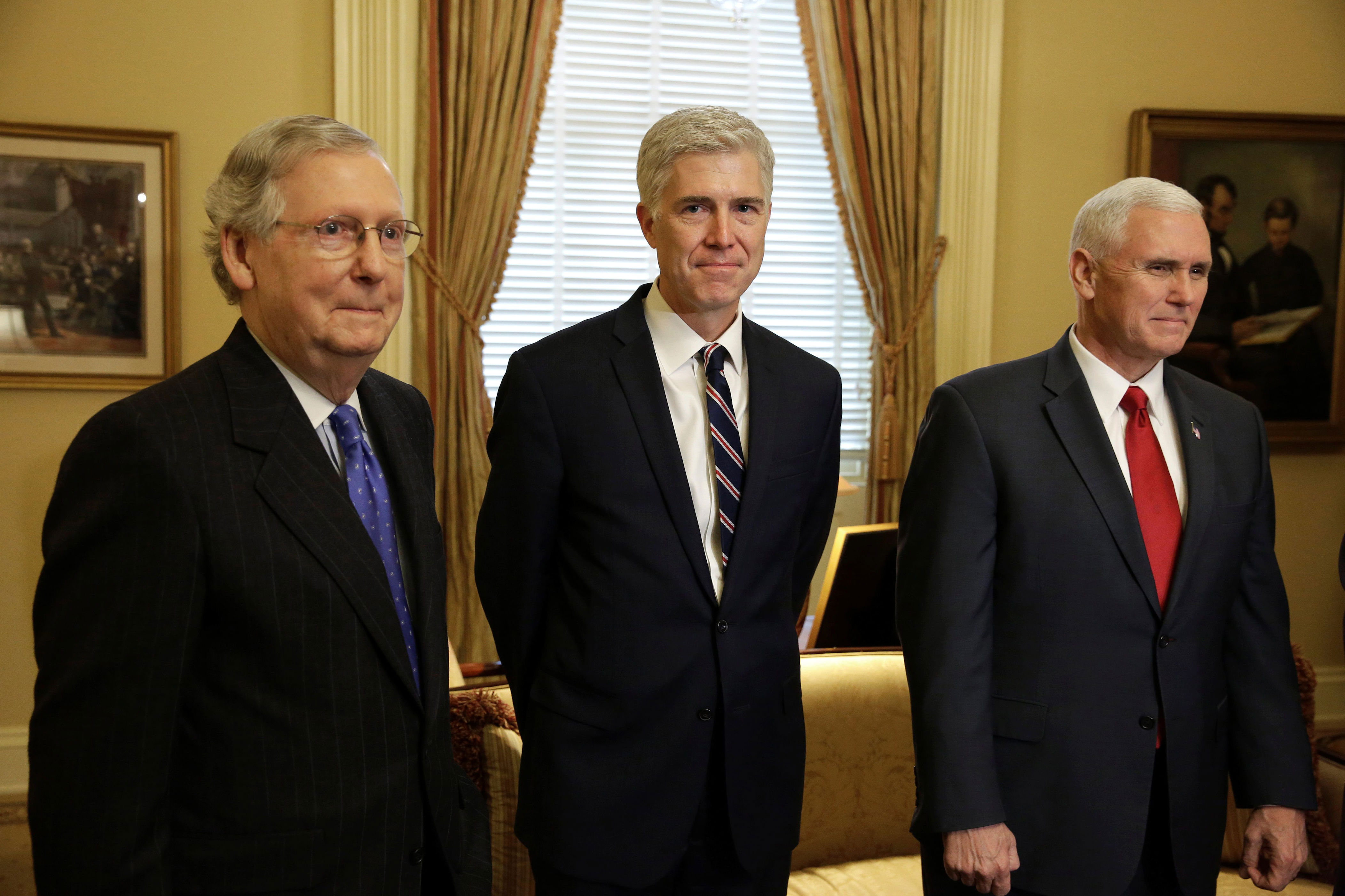 McConnell refused to consider Merrick Garland's nomination, instead waiting after the 2016 election to support Trump nominee Neil Gorsuch. / Joshua Roberts / REUTERS