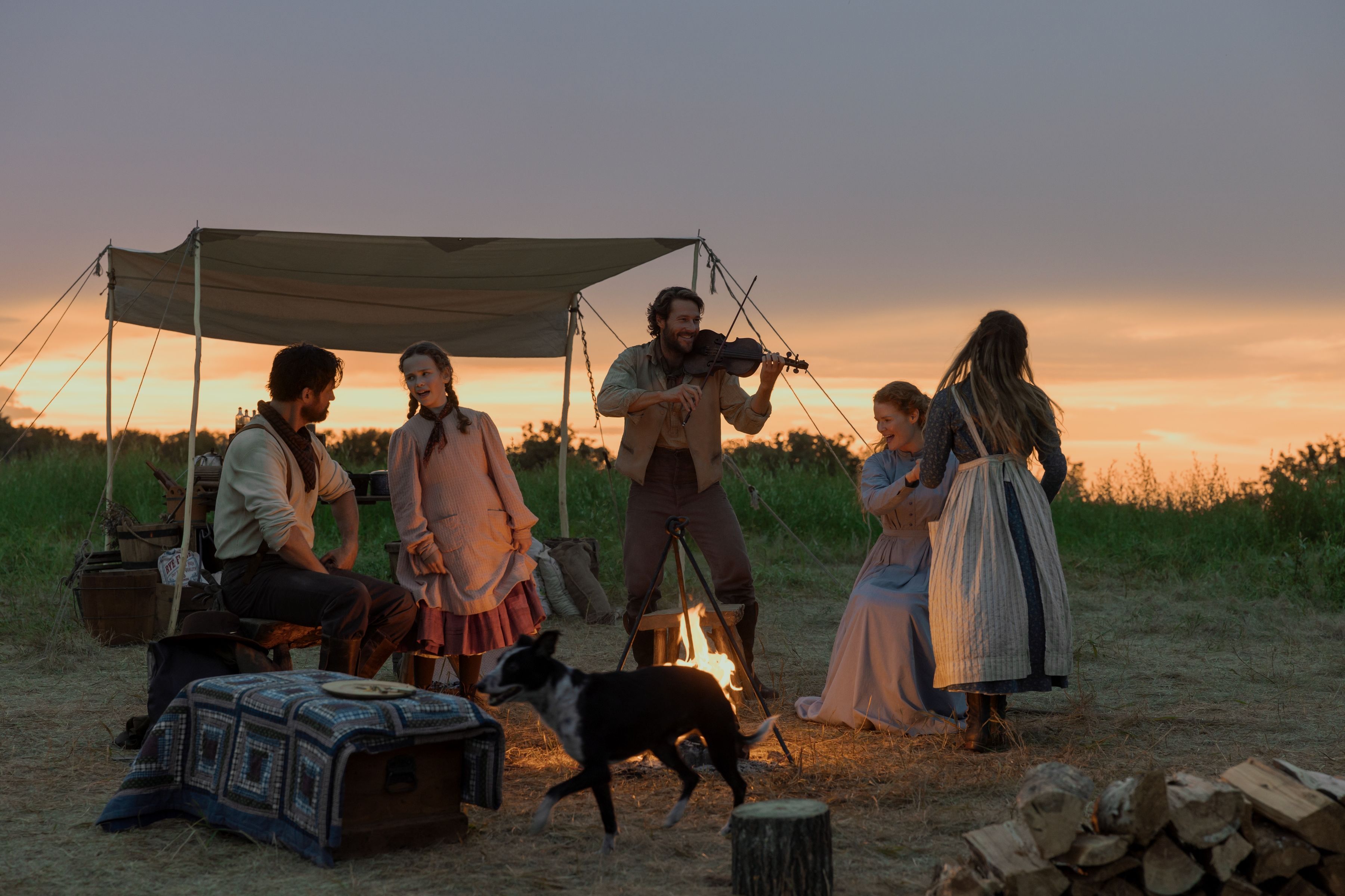 The Ingalls family makes their own fun on the prairie