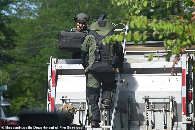 The substances were successfully transferred to a Lexington Department of Public Works Truck filled with sand, which was transported to a remote location