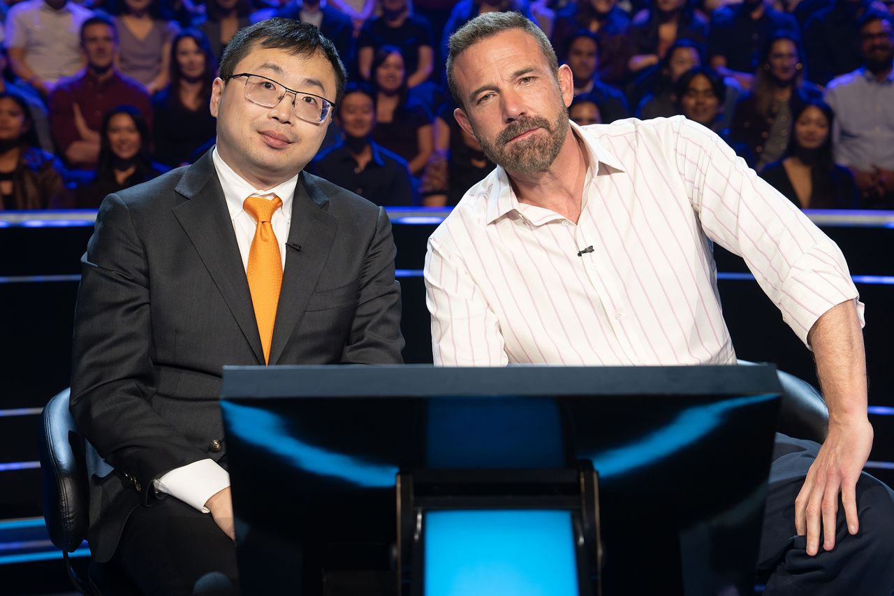Jamie Ding and Ben Affleck on Who Wants To Be A Millionaire