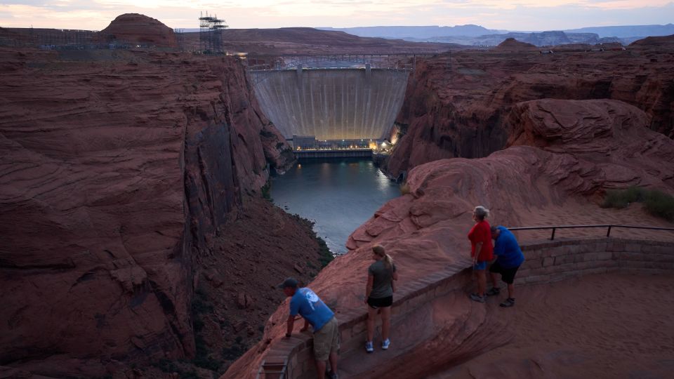 The Glen Canyon Dam from a viewpoint above the Colorado River, on July 14, 2026, in Page, Arizona. - John Locher/AP