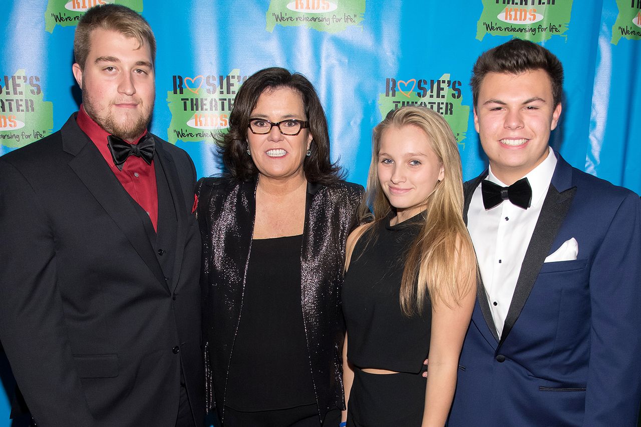 Parker O'Donnell, Rosie O'Donnell, Vivienne O'Donnell, and Blake O'Donnell attend Rosie's Theater Kids' 12th Annual Gala Celebration at The New York Marriott Marquis on November 2, 2015 in New York City.