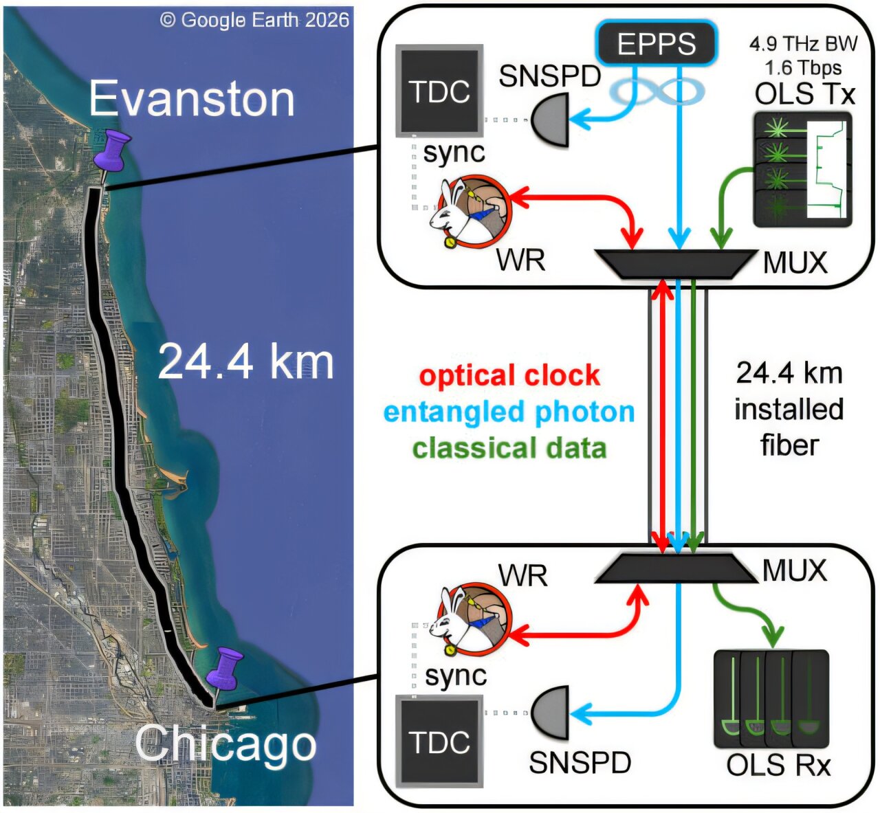 Quantum internet leaves the lab with first real-world entanglement over busy telecom fiber