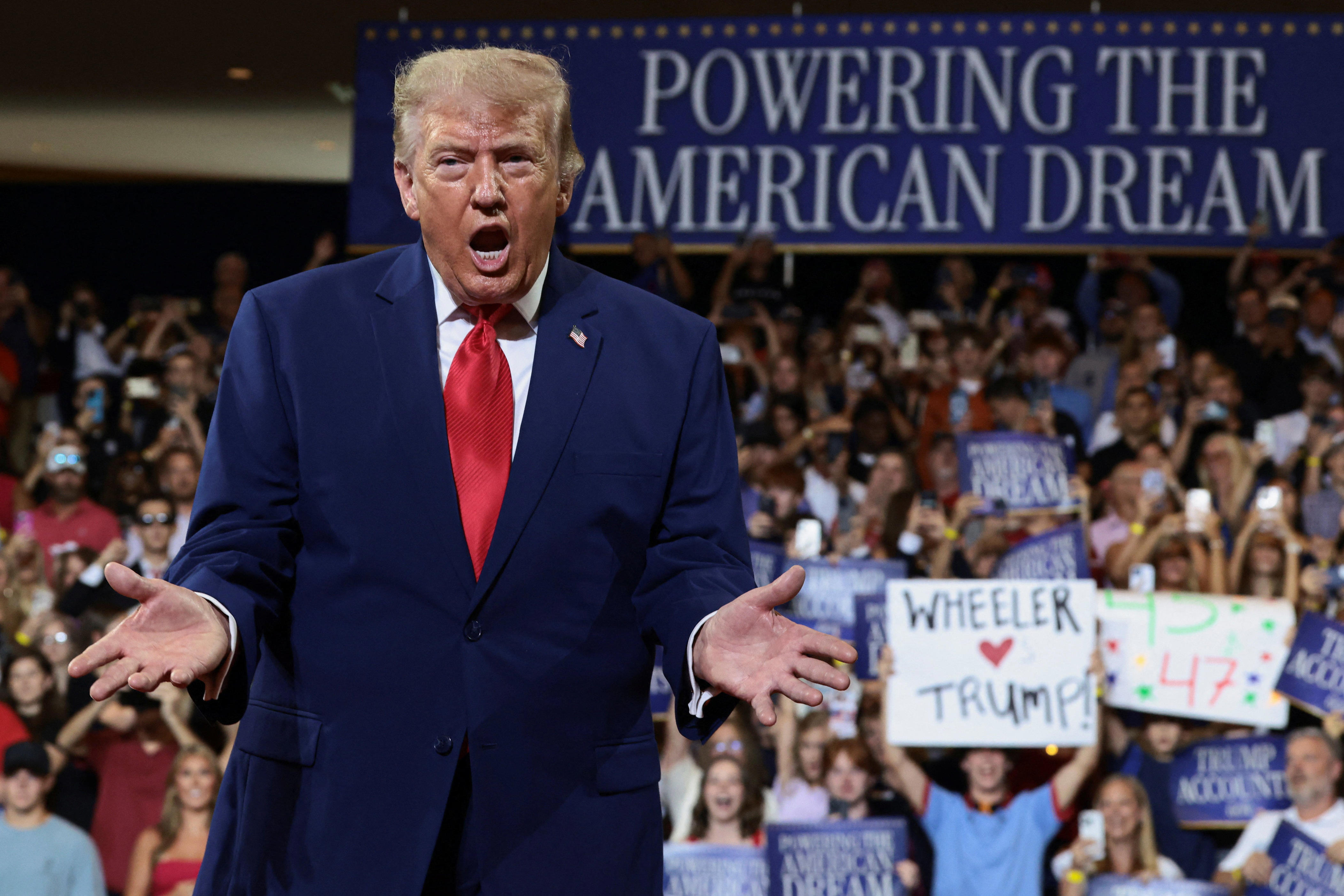Trump tells Georgia voters to pretend he is on the ballot