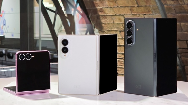 Samsung's refreshed 2026 foldable lineup with the Galaxy Z Fold 8 placed in the center
