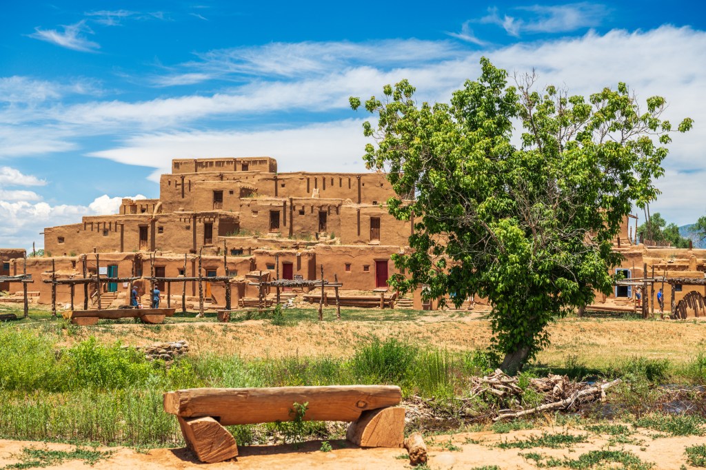 The Taos Pueblo site in New Mexico.