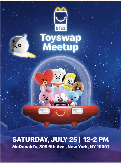 McDonald's x BT21 Happy Meal toy swap fan meetup, NYC