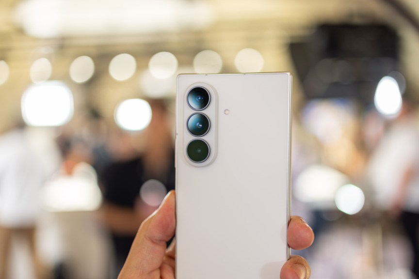 Image showing a close up of cameras on a Samsung foldable phone