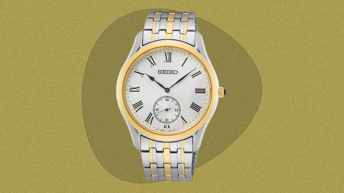 One of Seiko's sophisticated two-tone dress watches is nearly 50% off right now